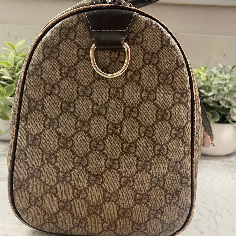 Gucci Vintage GG Speedy Monogram Handbag Brown Leather SOLD - Picture 16 of 16